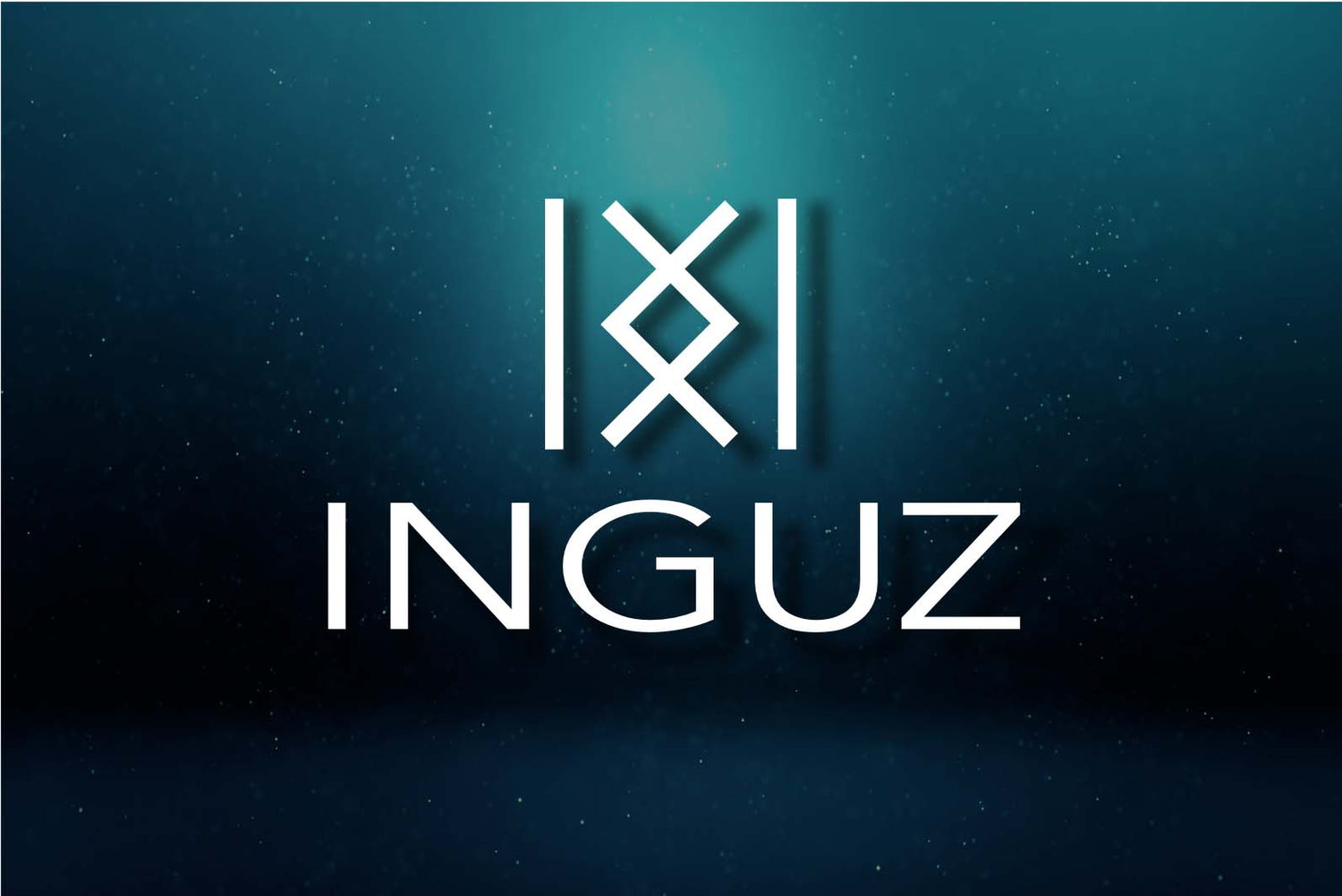 Logo Inguz sur fond sous marin