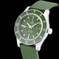 Montre Inguz La Teignouse cadran vert bracelet caoutchouc