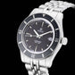 Montre Inguz La Teignouse cadran sandwich noir bracelet acier grains de riz