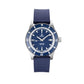 Montre Inguz La Teignouse cadran plat bleu bracelet caoutchouc